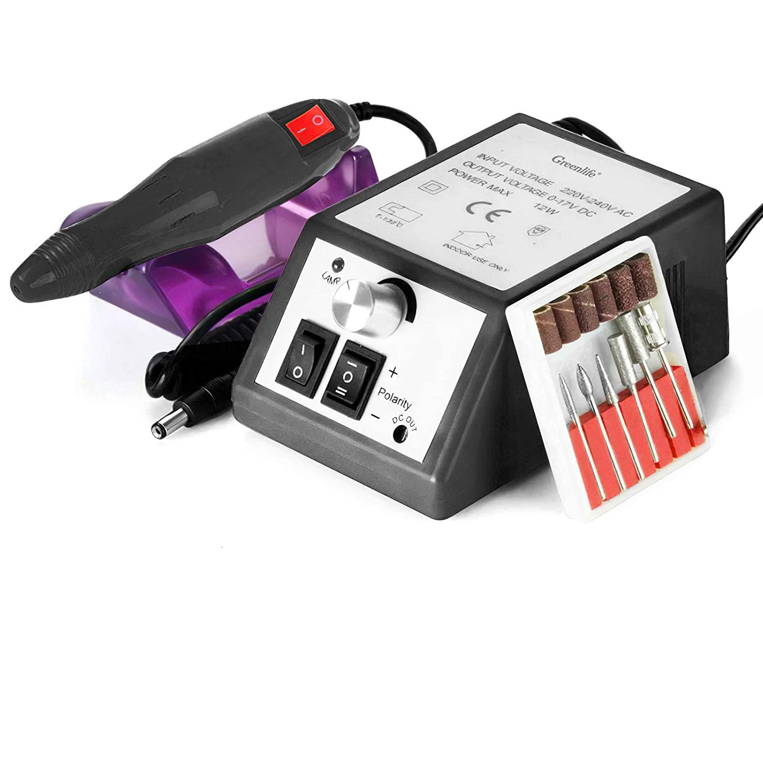 

KOOFAR ND-011 Electric Nail Drill Machine Manicure Pedicure Kit Electric Nail Art File, White