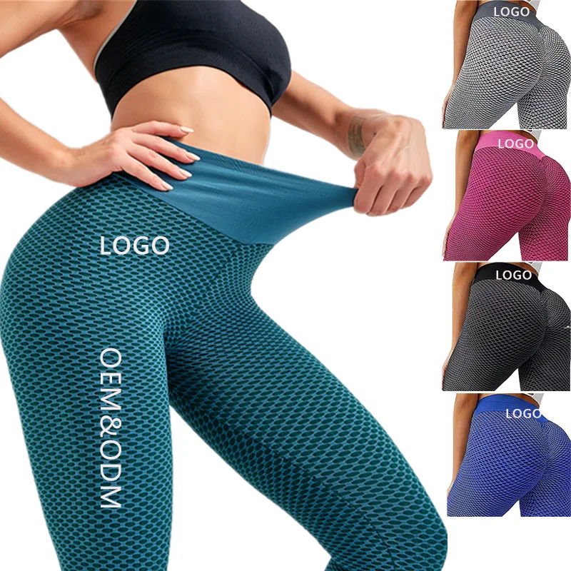 

Xsunwing custom LOGO Thick 5 Colors High Waist quality Wholesale Women Push up Tights Yoga Pants Scrunch Butt Fitness Leggings