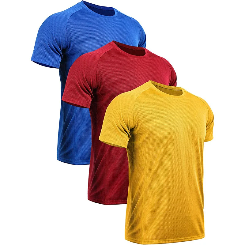 

100% Polyester Dry Fit T Shirts Moisture Wicking Fabric Man Training T shirt, Customizable