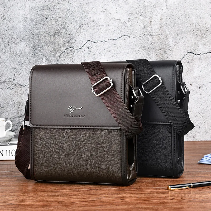 

Good Quality Cheap PU Leather Small Leisure Fashion Business Man Messenger Bag