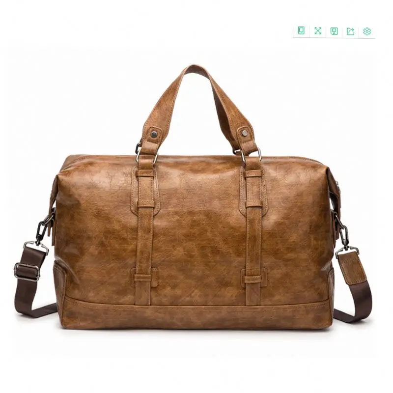 

Designer Leather Duffle Bags for men, Black/customized