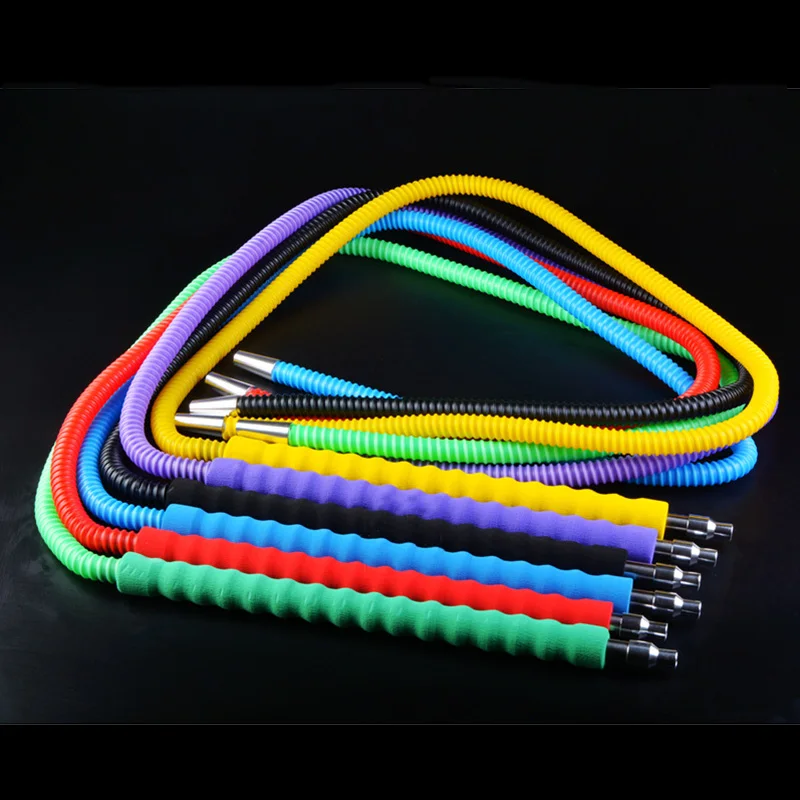 

1.7 meters Smoking Shisha Tool Silicone Hookah Hoses with Aluminum Tips, Black, red, green,blue