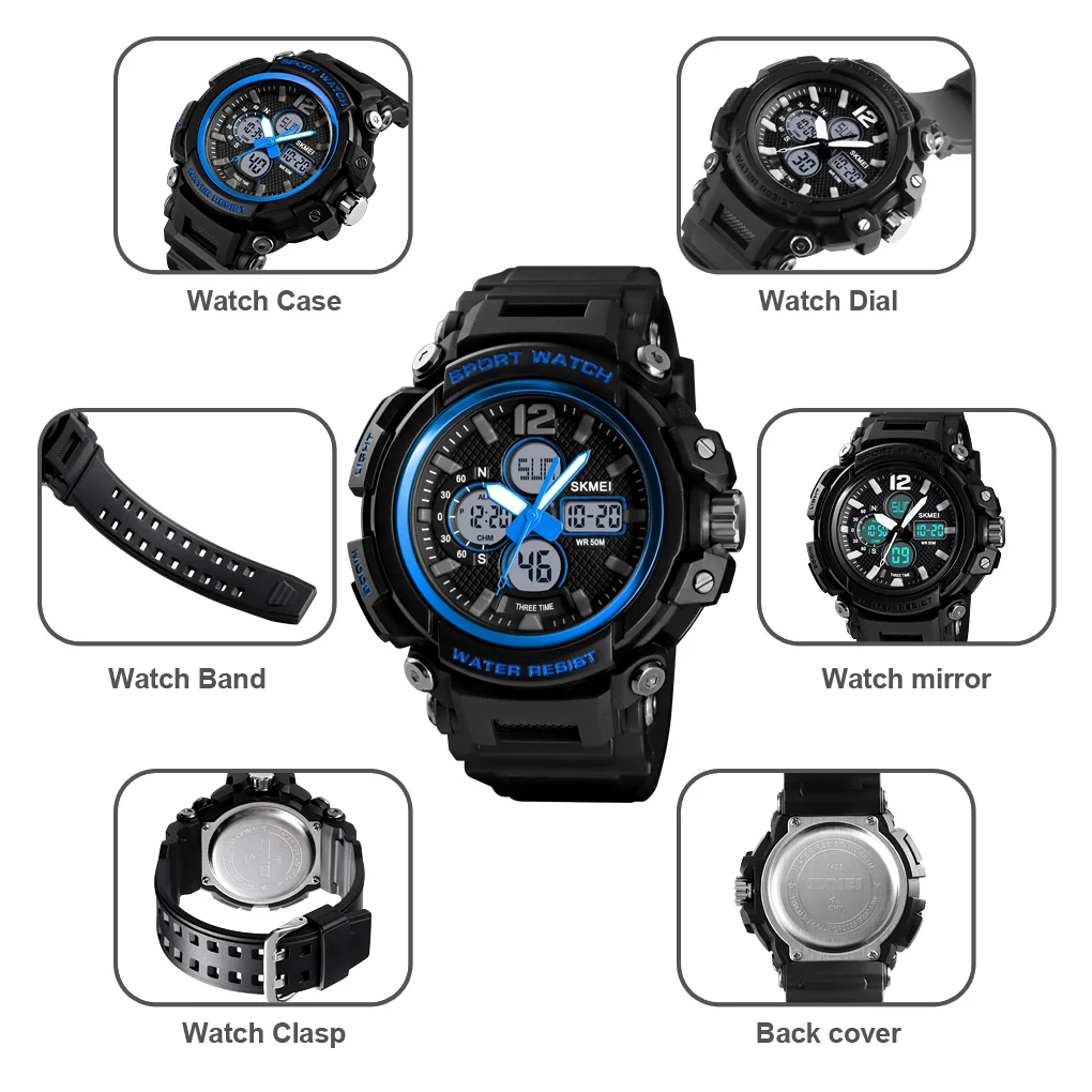 Skmei 1370 High Quality Stainless Steel Waterproof Men's Wrist Watch ...