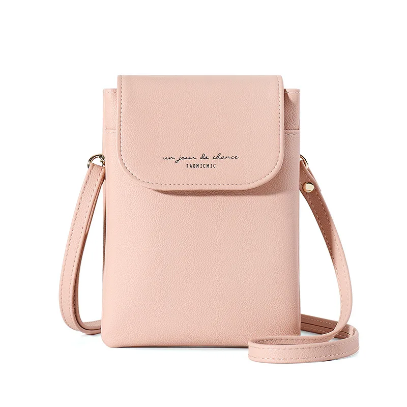 

New Fashion Trendy Double Layer High Capacity Small Phone Bag Single Shoulder Strap Crossbody Bag, 12 color