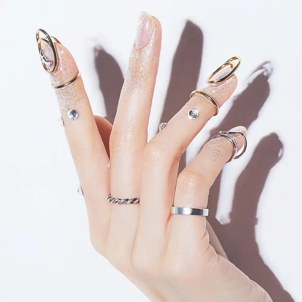 

2020 Latest Minimalist Jewelry Fashion Finger Nail Rings For Women Nail Ring Minimalist Ring
