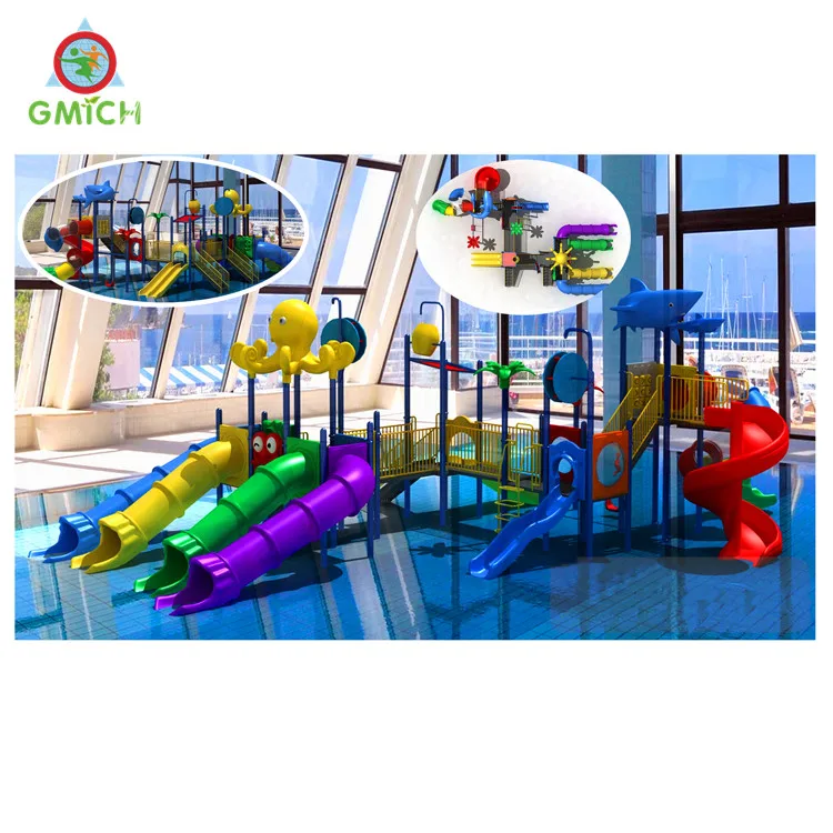 

children water park dubai water slide water playground on sale JMQ-G133A, Red yellow blue orange green etc