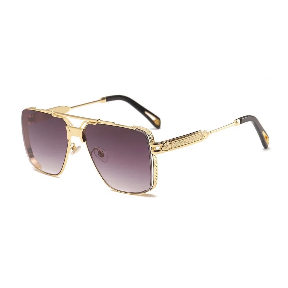 

high quality New Fashion Luxury Metal Sun Glasses Punk Retro Trend Shade Men sunglasses 2021