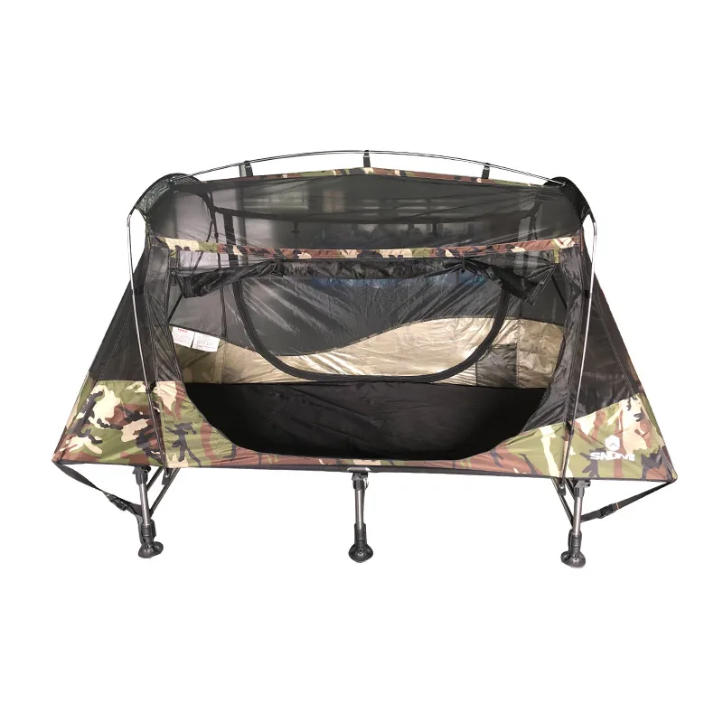 

1 person portable off ground camping tent popup camping sleeping folding outdoor bed tent