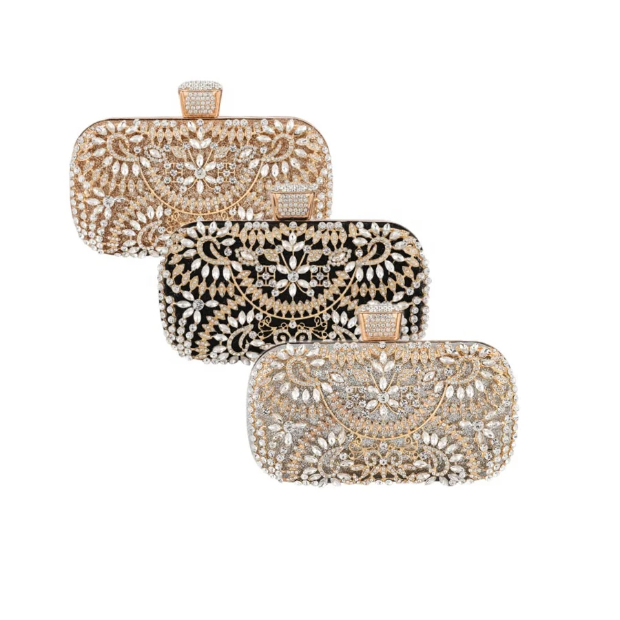 

New Style Party Shiny Wedding Clutch Purse Handbags For Women Luxury Evening Rhinestone Clutch