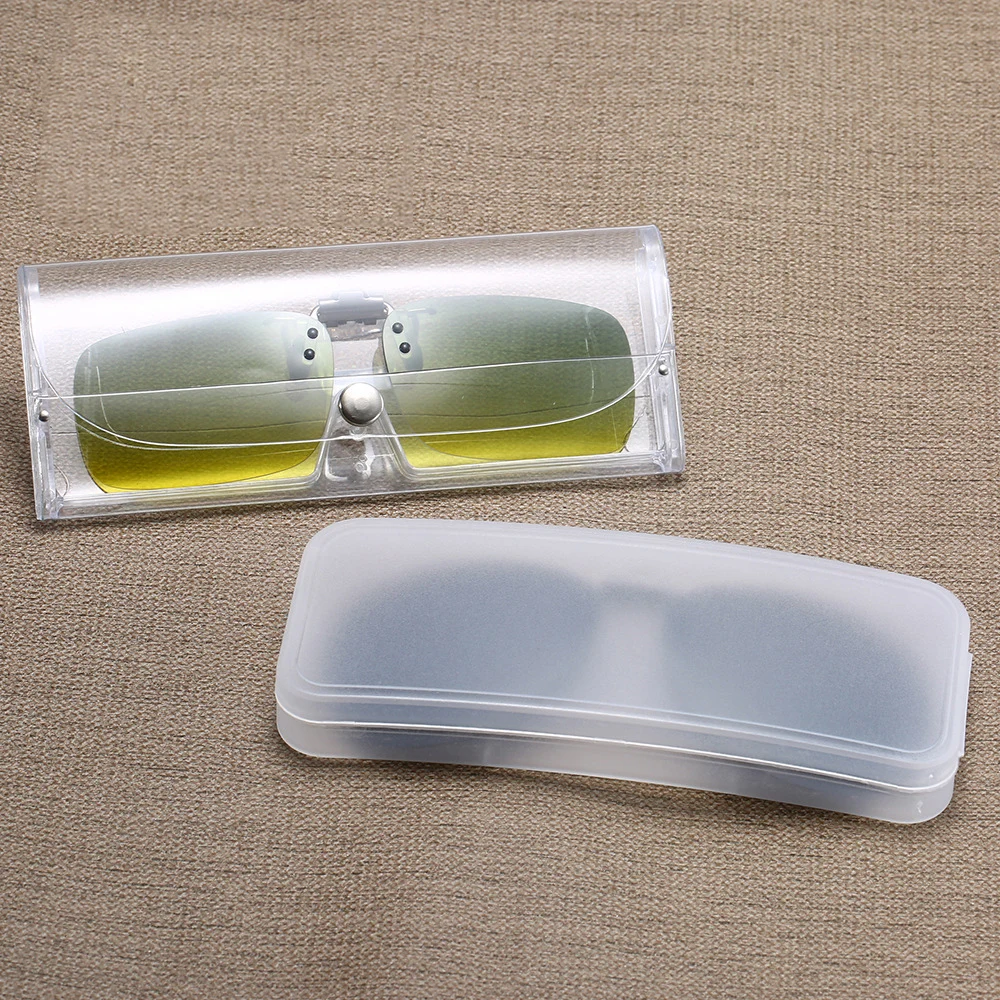 

SKYWAY Thin Flat Small Transparent PC Case Box Covers For Clip On Glasses Eyewear Sunglasses