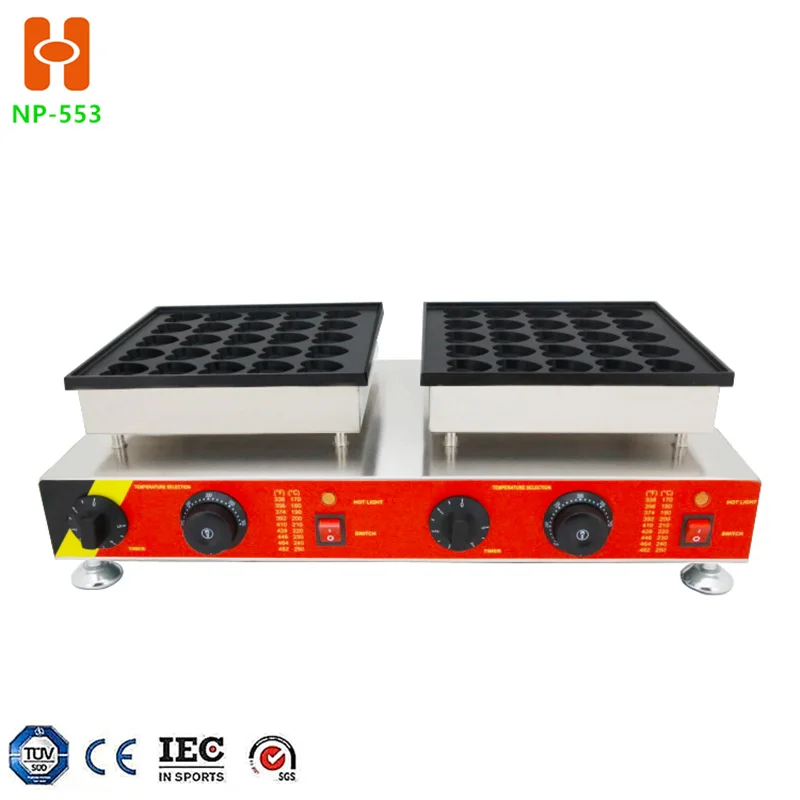 

NP-553 50 holes Commercial Nonstick Poffertjes griller machine mini dutch pancakes poffertjes machine with CE