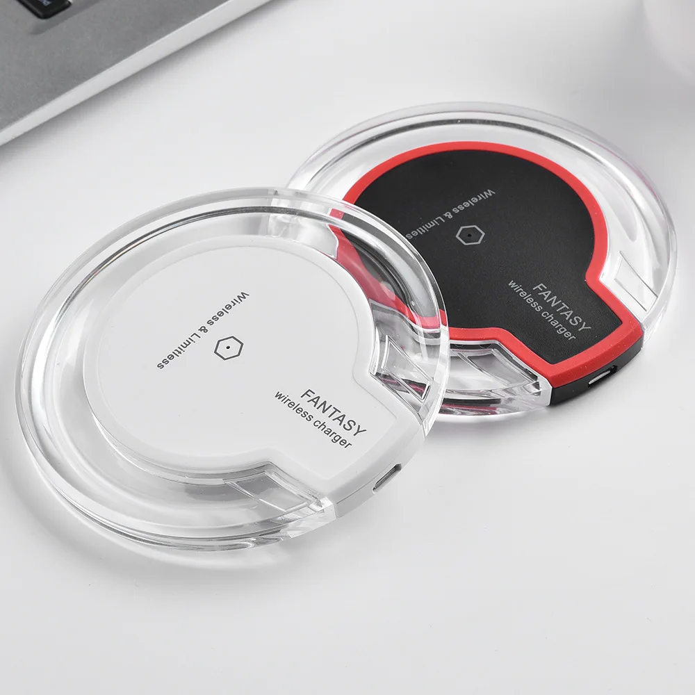 
Universal Fantasy Qi Wireless Charger With LED Light for iPhone Samsung Mobile Phone K9 Crystal Wireless Charger 
