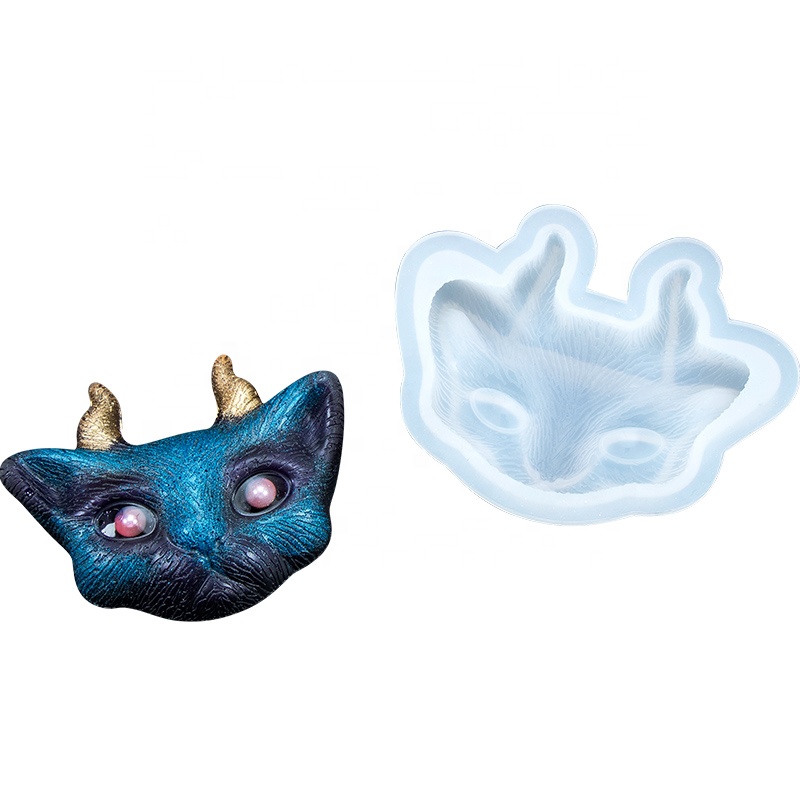

Low MOQ cat head silicone mold for resin epoxy