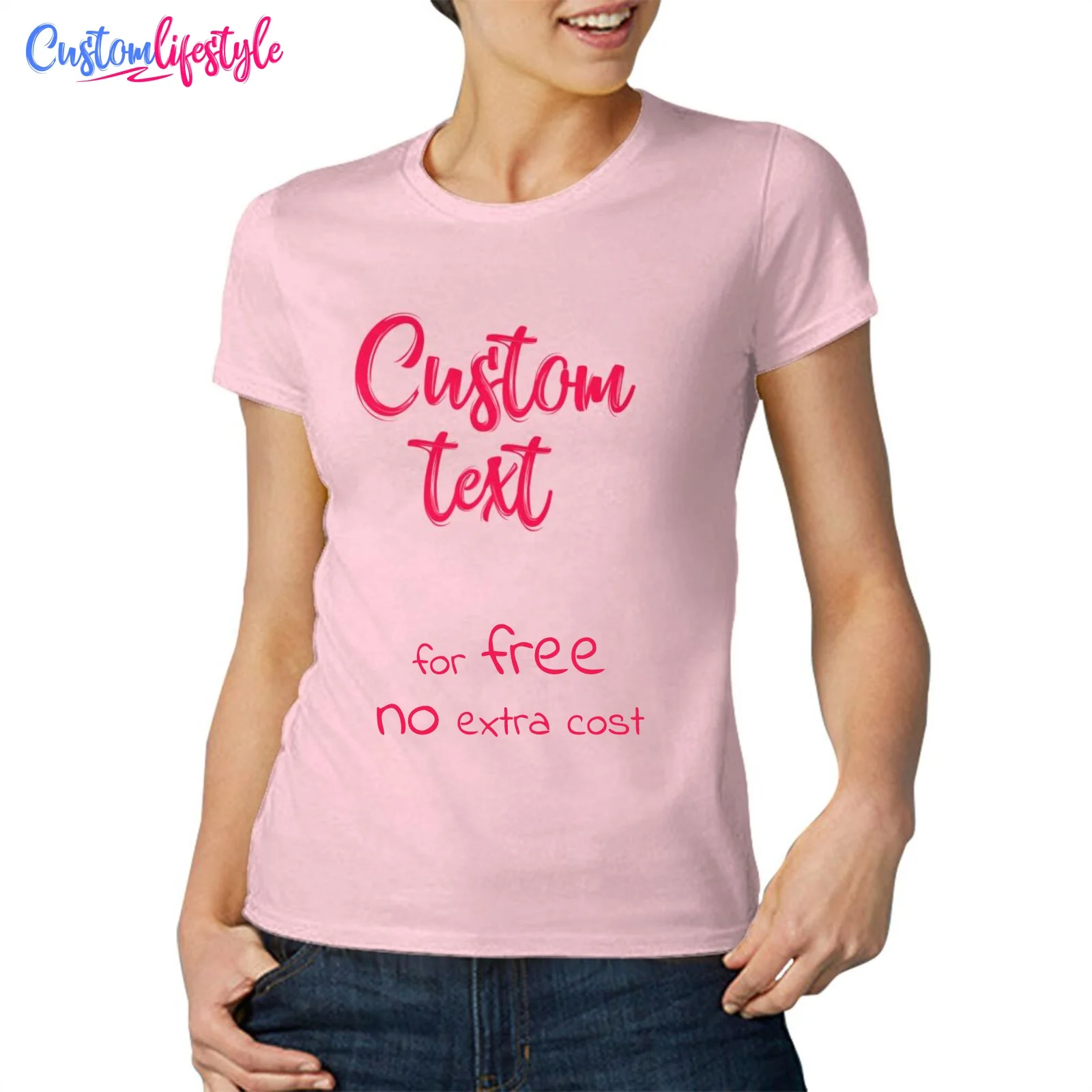 

Custom Logo Graphic Womens Fitness Shirt for Women Ladies Set Casual Fitted T-Shirts T Shirts Women Cotton
