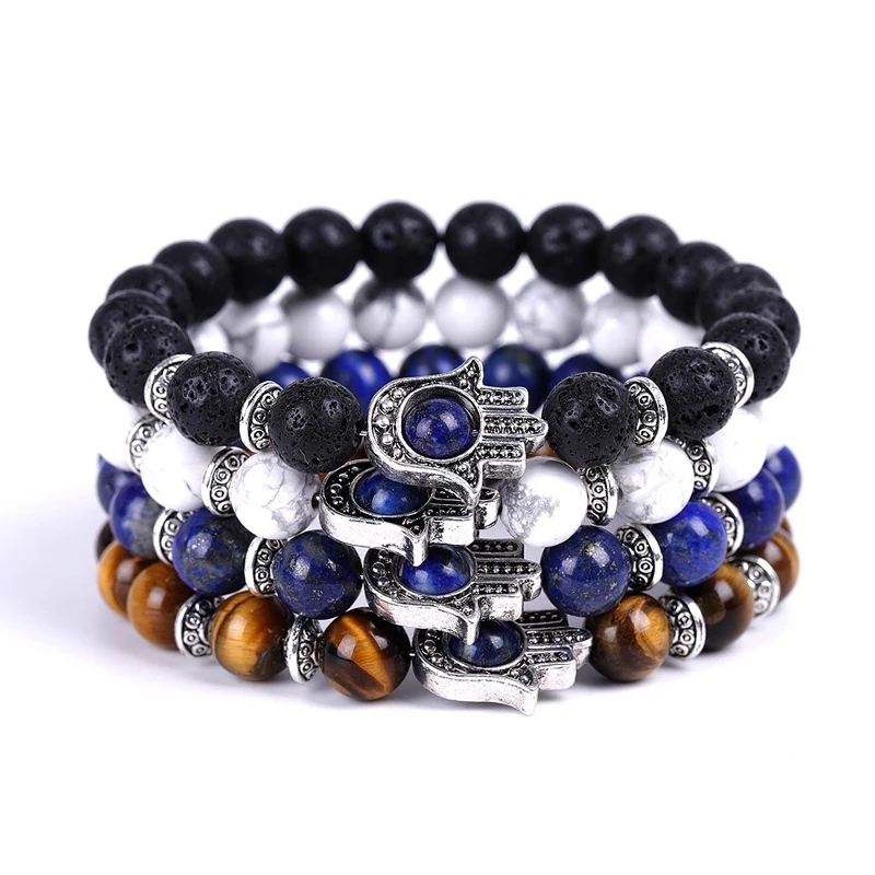 

Trade Insurance High Grade 4 Styles Natural Stone Buddha Hand Bracelet, Picture shows