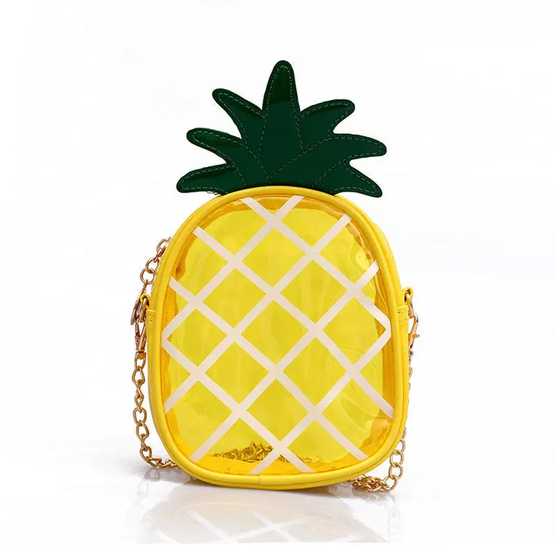

2021 Fashion Sling Crossbody Bag Little Girls Crossbody Bag Cute Pineapple Crossbody Bag, Yellow