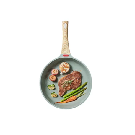 

Tiffang color Die Cast Aluminum Induction Bottom Non Stick Marble stone Coating Round egg Fry Pan