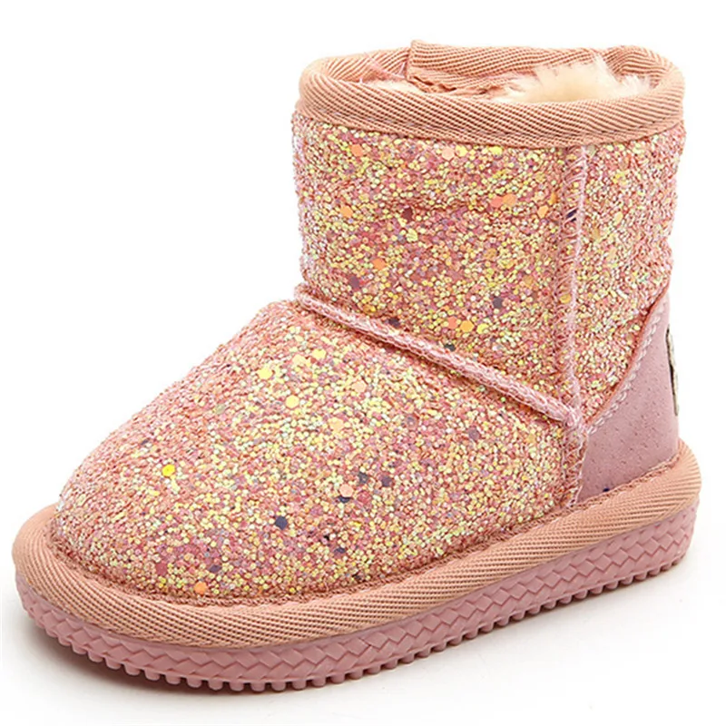 

Dropshipping Custom Logo Kid Colorful Cute Snow Boots with Fur Fashion Winter Boys Girls Ankle Boot