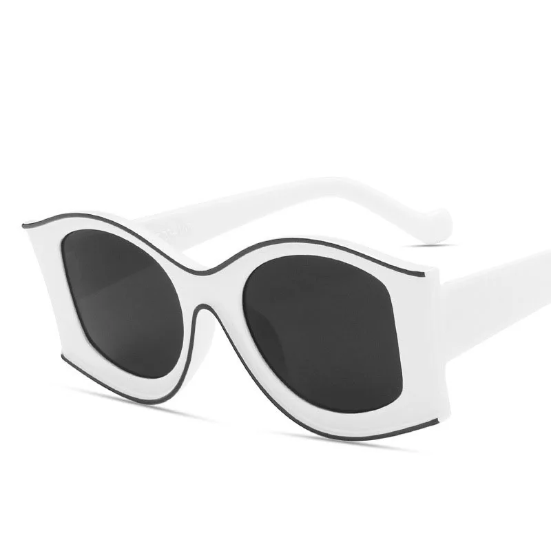 

Fashion new personality wave dot paint large plastic frame trendy punk anti-UV400 sunglasses, As the picture shows