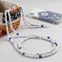 

Wholesale Evil Eyes Beads Necklace Neck Strap Cell Phone Chain Beads Lanyard Holder Crossbody Strap for Phone