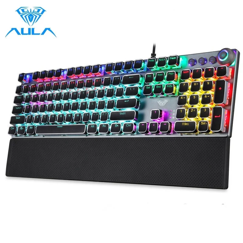 

AULA F2088 Latest mechanical keyboard hot sell backlight professional ergonomics design RGB mechagaming keyboard