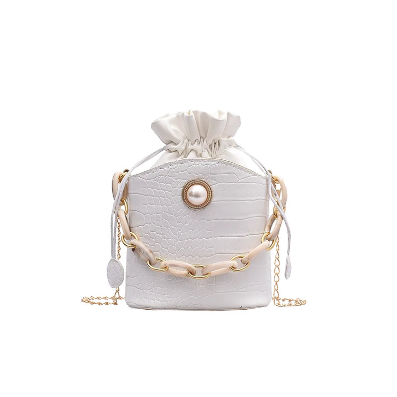 

New fashion pearl bucket handbag mini women handbag, 4colors