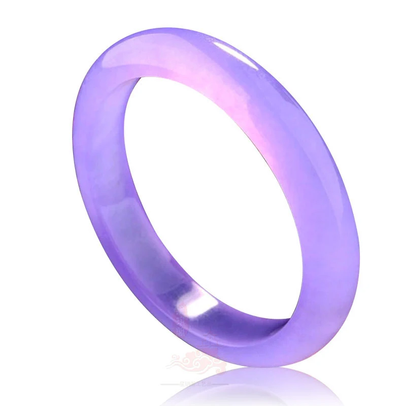 Natural  Ice Quartzite Jade Bangle Green Jewelry Real Jade Bangle Purple Crafts Wholesale Jade Bracelet