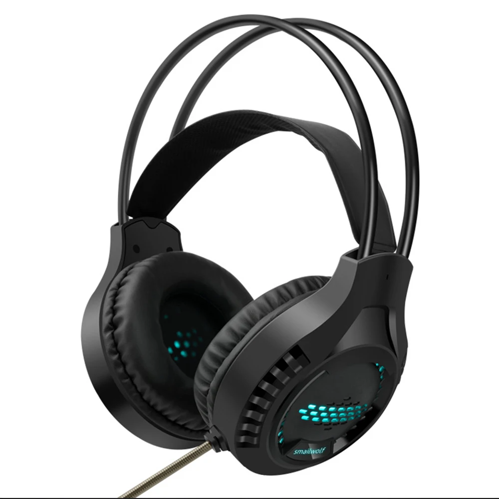 

New Ergonomic And Comfortable Gamer Headphone With Stereo HD Sound Microphone Colorful Lights 50mm Loudspeaker Gaming Headset US