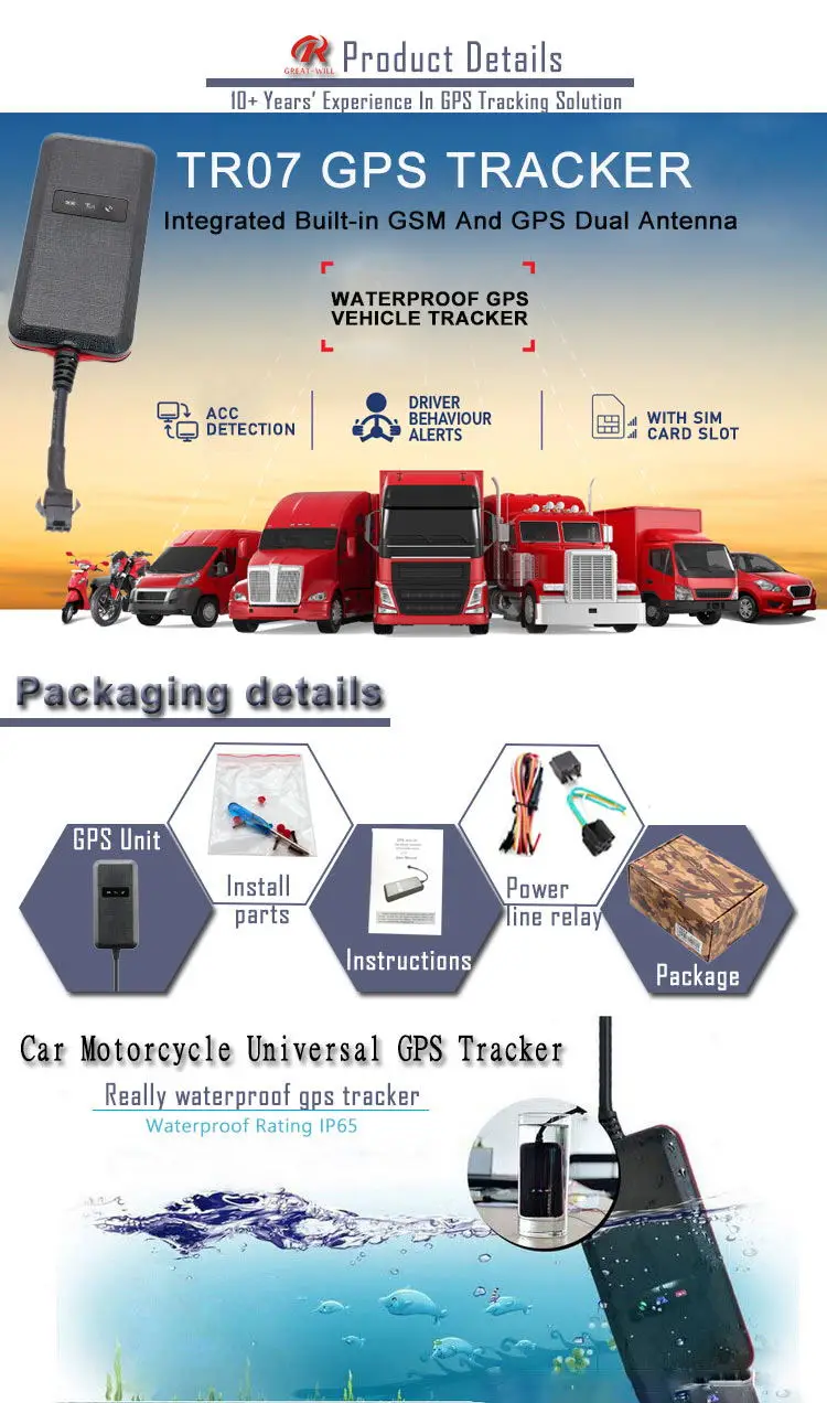 Waterproof Small Cheapest Gps Tracking Device Gps Tracker Automotive Tr07 Buy Gps Tracking