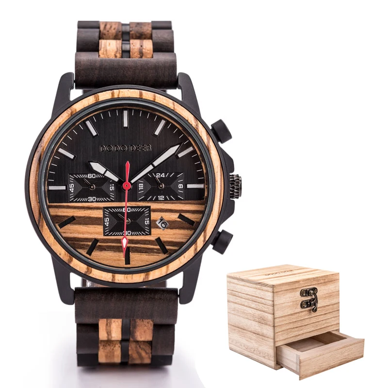 

New Natural Engraved Bamboo Custom Wooden Watch OEM Waterproof Men Wood Watches