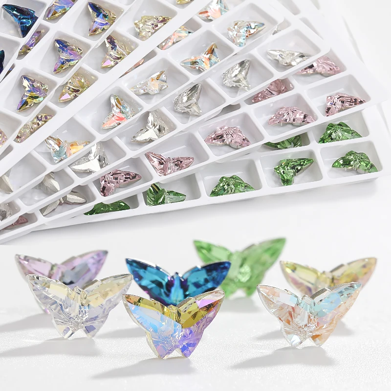 

Xichuan New Design Butterfly Rider Fancy Stone K9 Glass Pointback Rhinestone For Nail Art