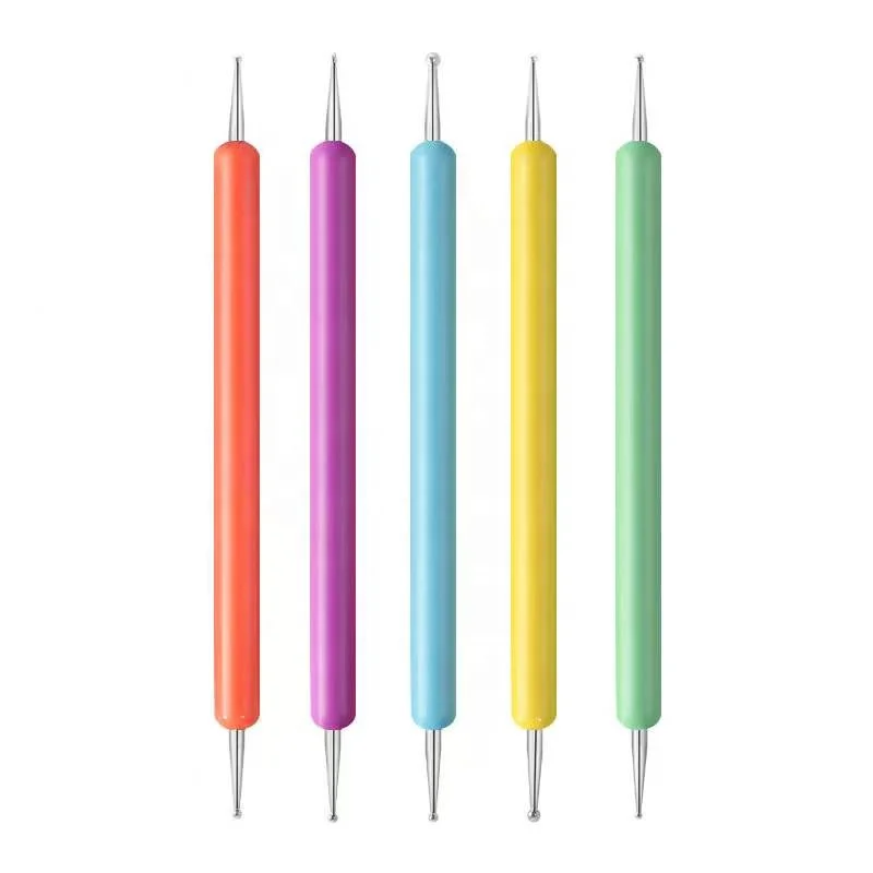 

2022 Newest Style 5Pcs/set Macaroon Colors Nail Art Pen Colorful Nail Dotting Tool