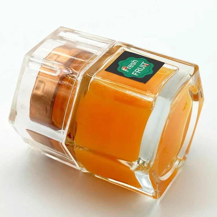 

Luxury 50ml Edible Bird Nest Emplty Glass Jar Saffron Glass Container With Metal And Acrylic Lids, Transparent