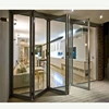 Miami-Dade County Approved Hurricane Certification Built-in shutter aluminium frame folding door for living room