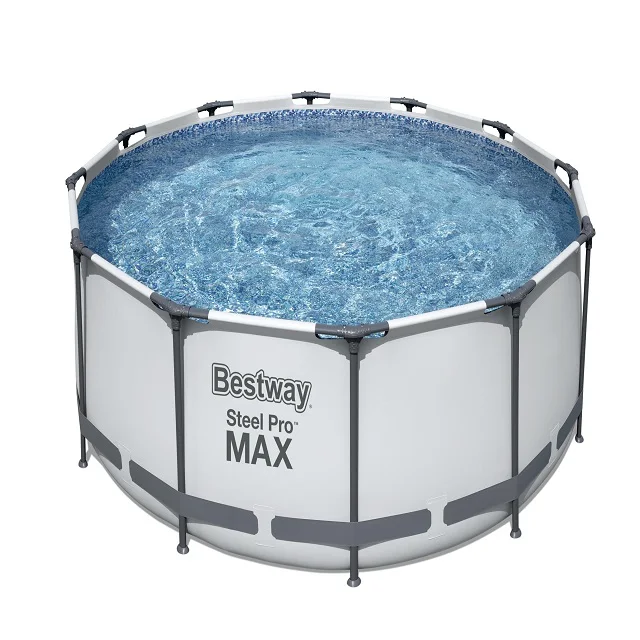 

Bestway 56418 Familly use Steel Pro MAX Above Ground Pool Set for bath cool water play, Grey