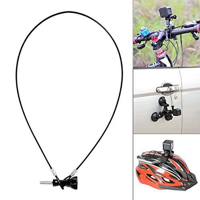 

Wholesale Camera Accessories Stainless Steel Tether Lanyard Safety Rope Steel Wire Rope for GoPro Hero, Black