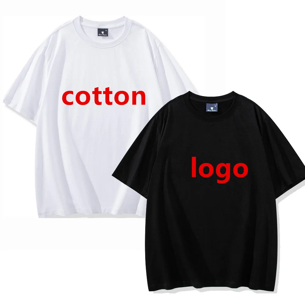 Cotton Mix Polyester t Shirt Mens Blank Customize Printed Logo Men Sublimation O-Neck Cotton T-Shirt Custom T Shirts for Men