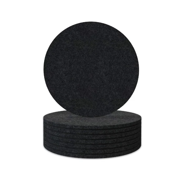

Hot Sale Simple Design Absorbent Round Drink Felt Cup Coasters With Holder