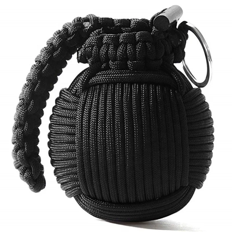 

Wholesale paracord outdoor survival kit fish bag multi-functional weaving creative survival paracord ball, Various colors available