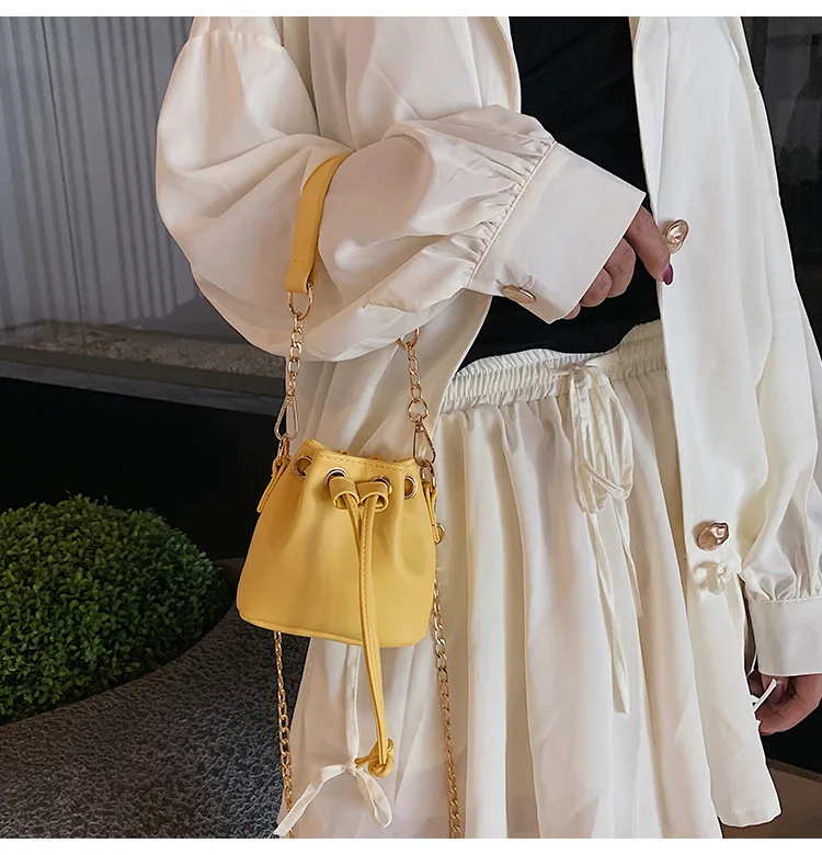 

2021 All-match High Quality Handbag For Women Custom Mini Bucket Bag Fashion Handbags Lady Shoulder Bags, White, yellow, red, black