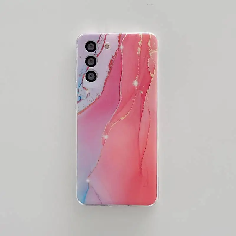 

NEW Style Hot Sale Phone Case For Samsung A21S A72 A52 A42 A32 S21 S30 S20 S10 A71 5G Frosted Gilt Marble Gradient Back Cover