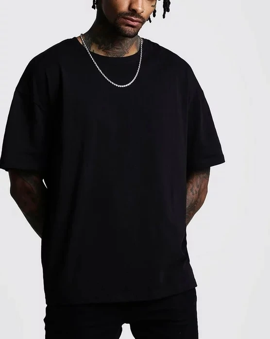 Yali Custom logo T-shirt 100% Cotton High Quality Unisex Heavyweight t Shirt Men Oversized Streetwear Heavy Black t Shirt