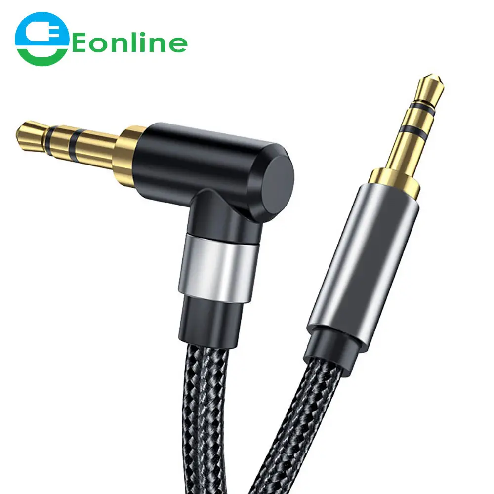 

EONLINE 1.5m Black 3.5mm Jack Male to Male Audio AUX Cable for PC Mobile Phone Speaker