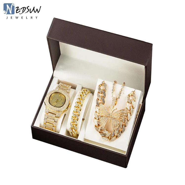 

Fashion Light Luxury Diamond Jewelry Set With Niche Design Quartz Watch Party Match