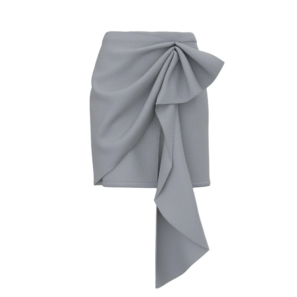 

Fashion Nice Ladies Short Skirt Cotton Span Crepe Flutter Layer for Women