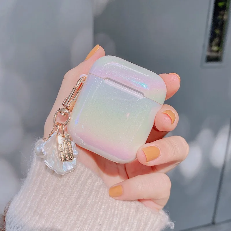 

Korea Hot selling custom keychain bling airpods cases cover for luxury glitter airpods bling airpod keychain case girls, Multi colors