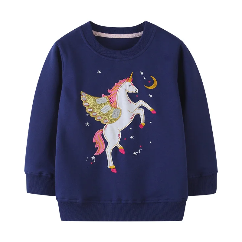 

Girls' cotton sweater cartoon embroidery children's sweater