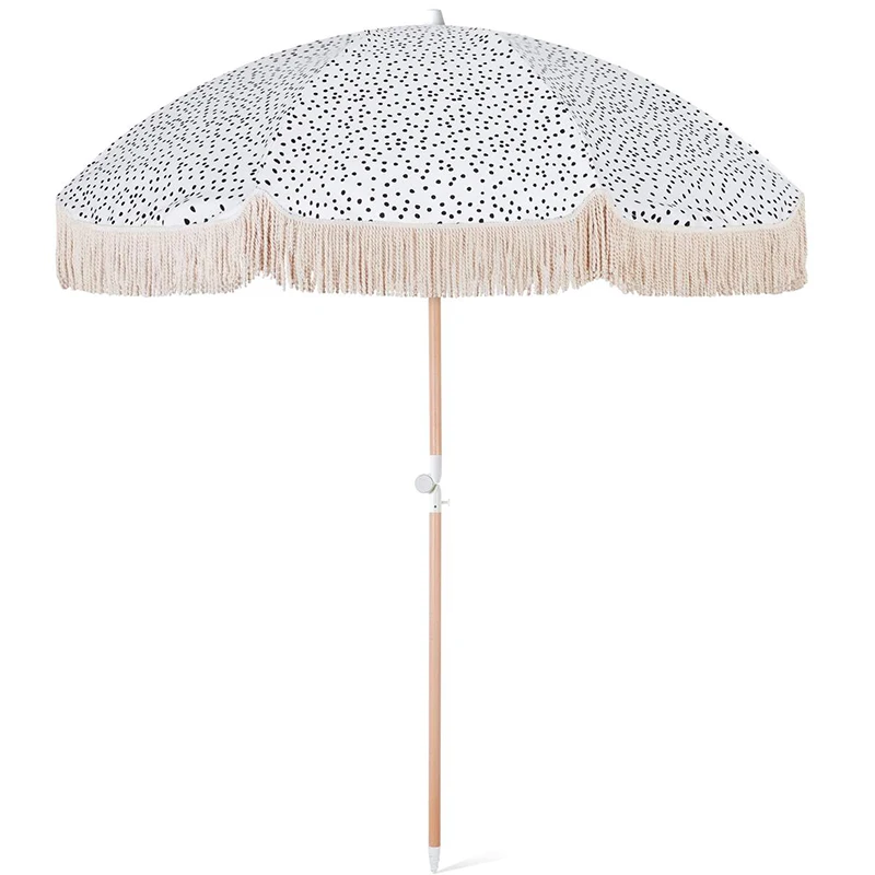 

Factory Wholesale Custom Pattern Printing Designer tassels Beach Umbrellas//, Customized color