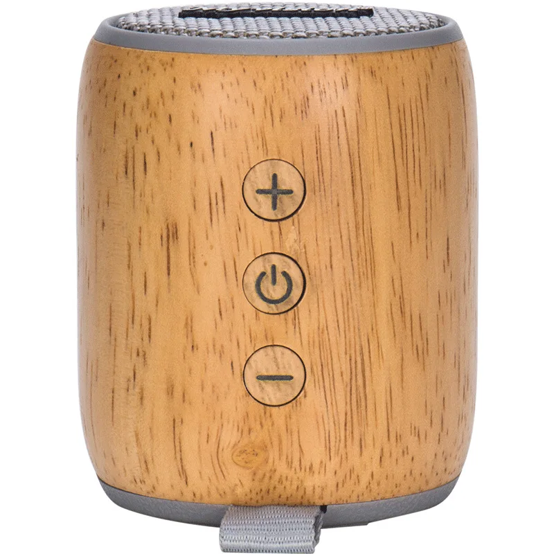 

Solid wood mesh blueteth speaker wooden wireless mini gift portable retro small speaker, Balck /grey