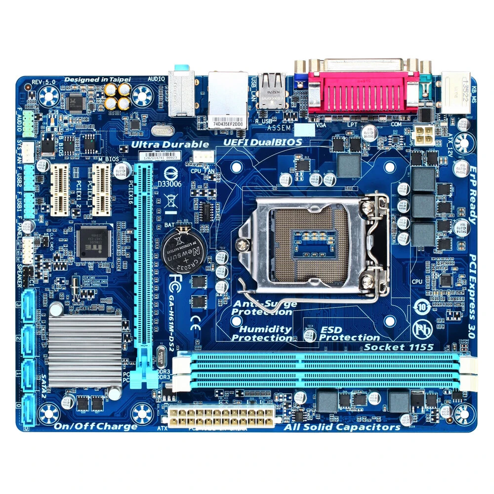

Hot h61 motherboard h61 DDR3 LGA1155 i3 i5 i7 SATA2.0 pc motherboard 1333 dram H61m